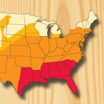 Termite map of the USA by state risk level